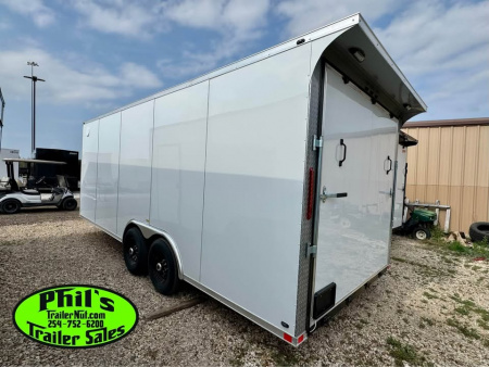 New 2026 8.5X20 ENCLOSED CAR HAULER Cargo / Enclosed Trailer REAR WING & .080 EXTERIOR!