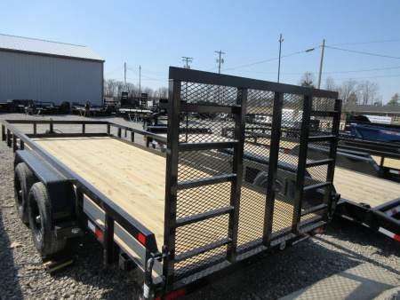 New 2026 Sure-Trac 7 x 18 Tube Top Utility Trailer 10K Tandem Utility Trailer