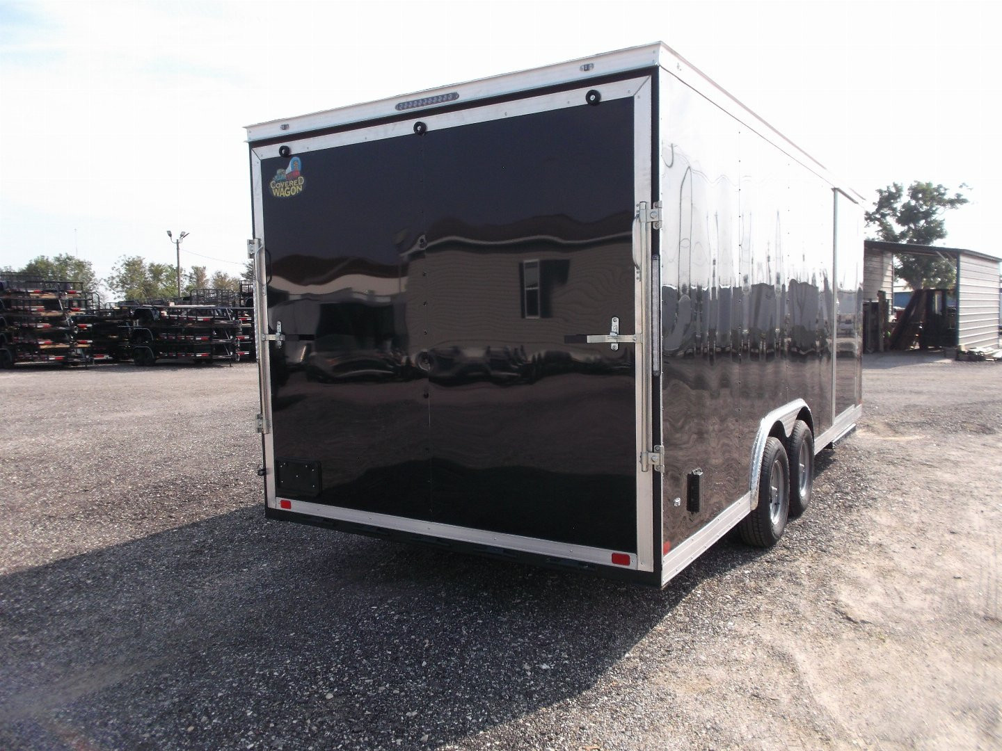 New 2026 Covered Wagon Trailers 8.5x20 Cargo / Enclosed Trailer / 7ft Interior / 5200# Axles / 48" RV Side Door / 60" Triple Tube Tongue / .080 Black Poly Core Semi Screwless Exterior / Extra Wide Ramp