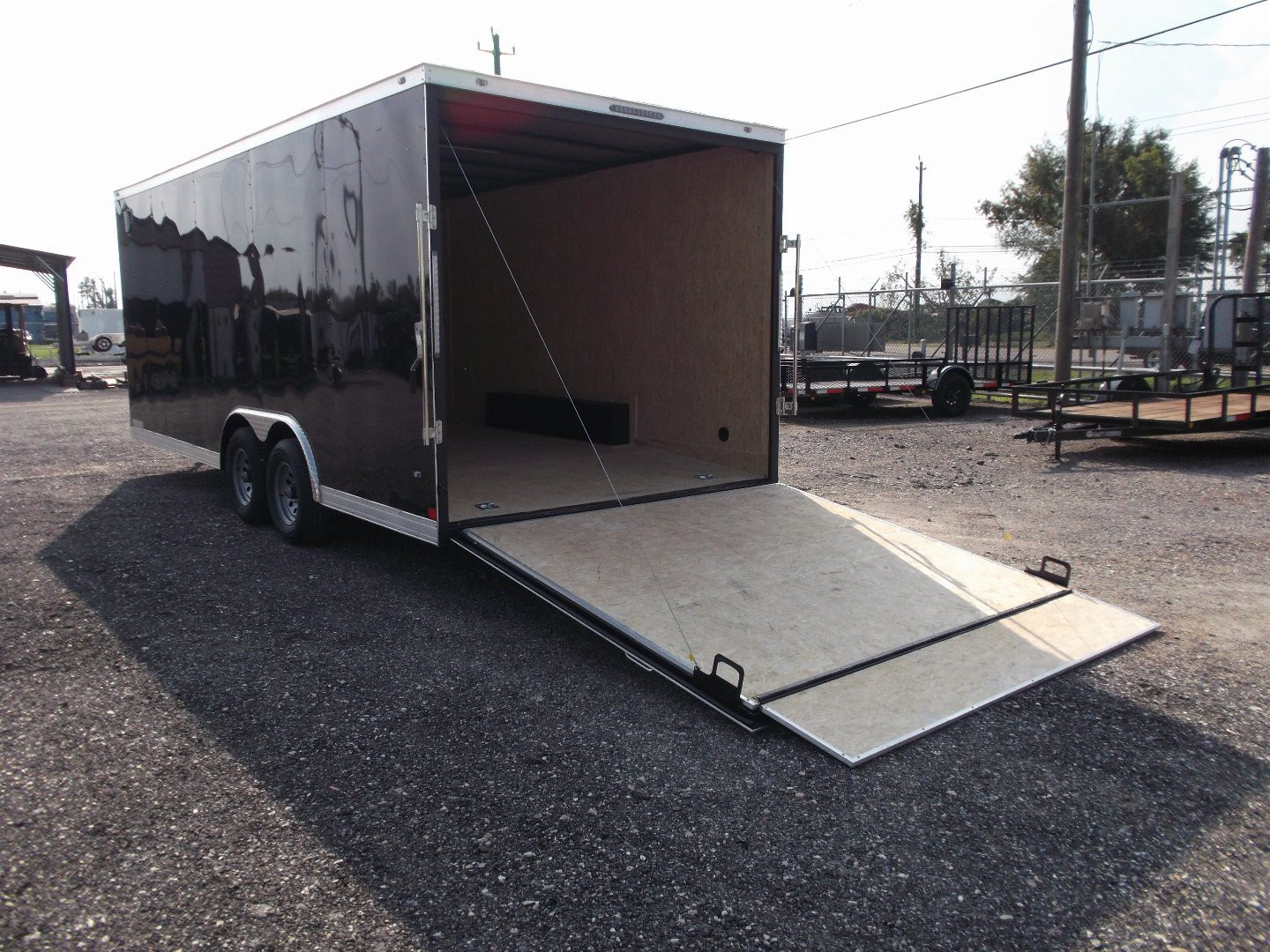 New 2026 Covered Wagon Trailers 8.5x20 Cargo / Enclosed Trailer / 7ft Interior / 5200# Axles / 48" RV Side Door / 60" Triple Tube Tongue / .080 Black Poly Core Semi Screwless Exterior / Extra Wide Ramp