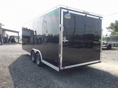 New 2026 Covered Wagon Trailers 8.5x20 Cargo / Enclosed Trailer / 7ft Interior / 5200# Axles / 48" RV Side Door / 60" Triple Tube Tongue / .080 Black Poly Core Semi Screwless Exterior / Extra Wide Ramp