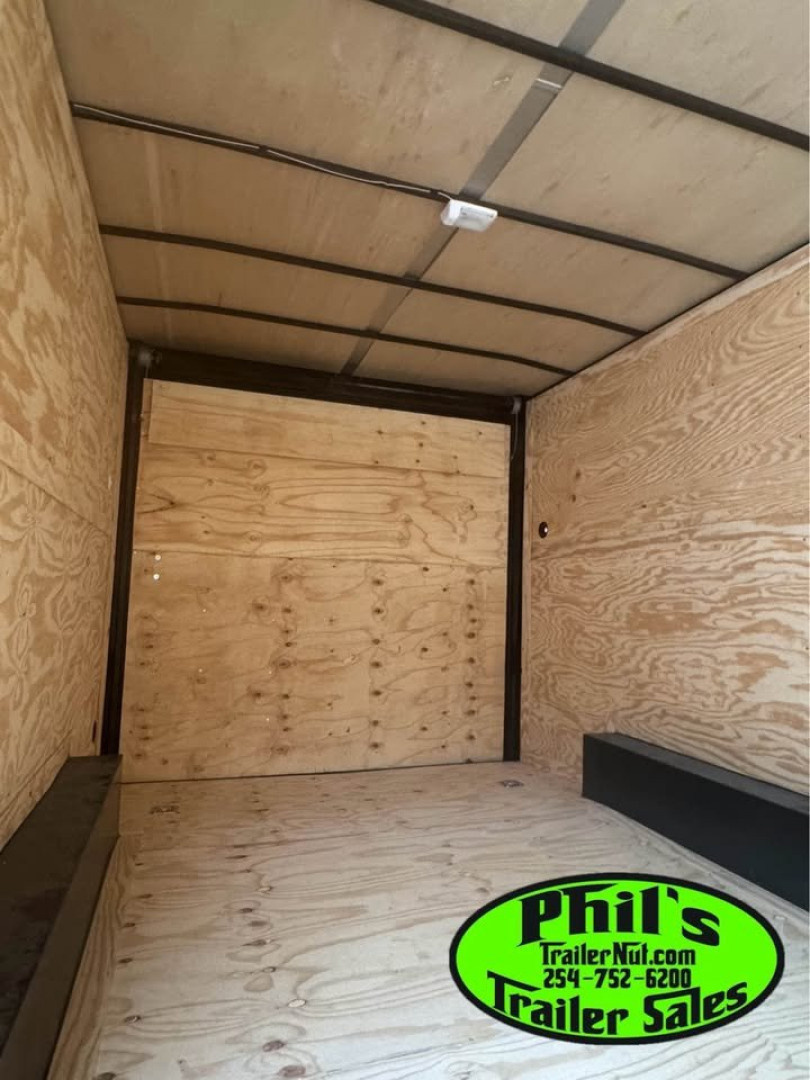 New ONLY 1 AT THIS PRICE! 8.5X16 BLACKOUT TRAILER Cargo / Enclosed Trailer REAR WING UPGRADED .080 EXTERIOR
