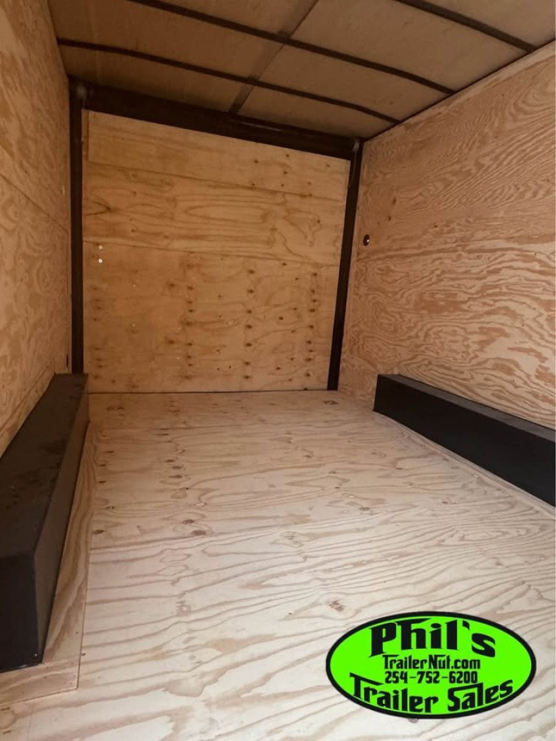 New ONLY 1 AT THIS PRICE! 8.5X16 BLACKOUT TRAILER Cargo / Enclosed Trailer REAR WING UPGRADED .080 EXTERIOR