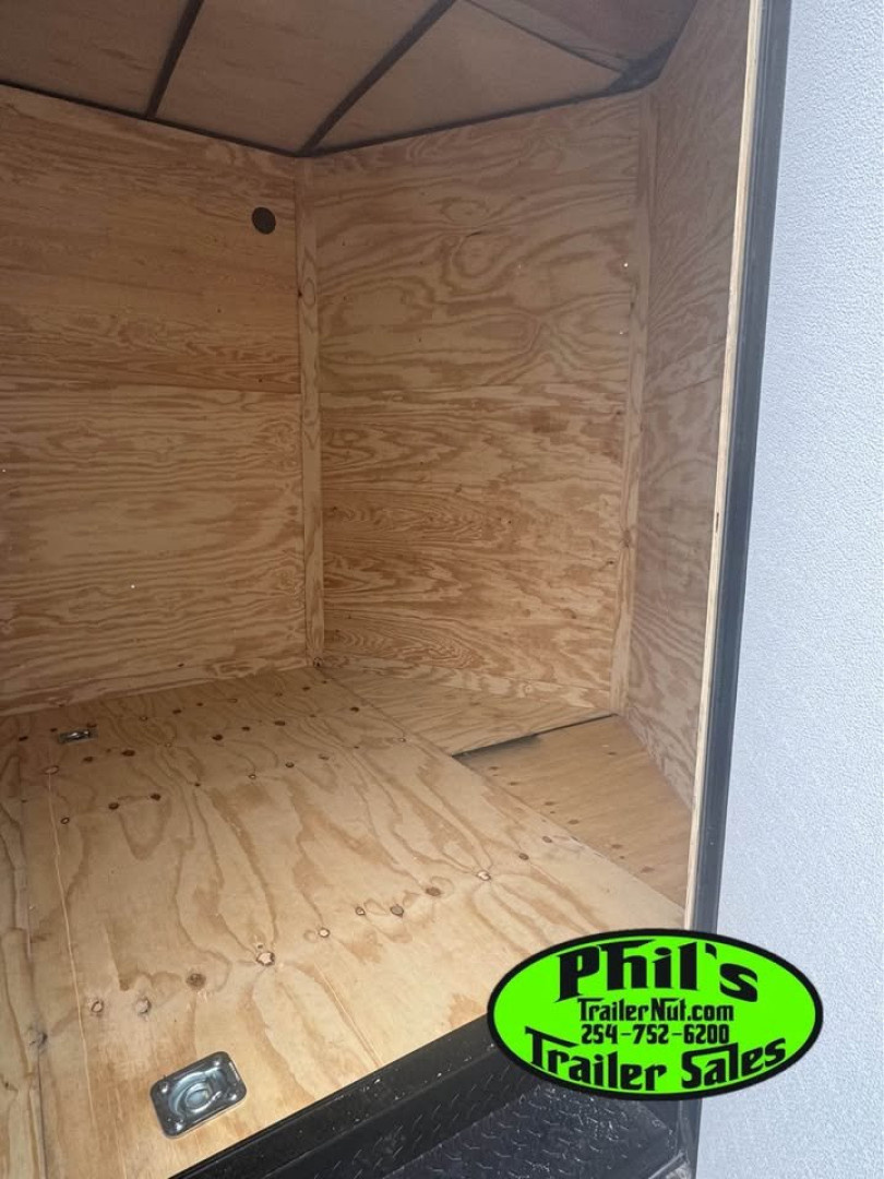 New ONLY 1 AT THIS PRICE! 8.5X16 BLACKOUT TRAILER Cargo / Enclosed Trailer REAR WING UPGRADED .080 EXTERIOR