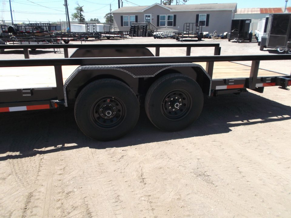 New 2026 Longhorn Trailers 83x20 Gooseneck 14K Utility Trailer / Lowboy Trailer / 7000# Axles / 3" Square Tubing / 5ft Heavy Duty Stow Away Ramps / LED Lights