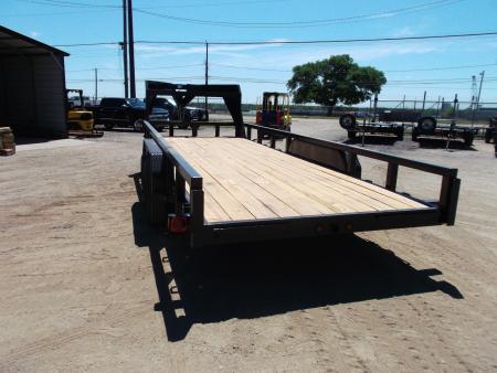 New 2026 Longhorn Trailers 83x20 Gooseneck 14K Utility Trailer / Lowboy Trailer / 7000# Axles / 3" Square Tubing / 5ft Heavy Duty Stow Away Ramps / LED Lights