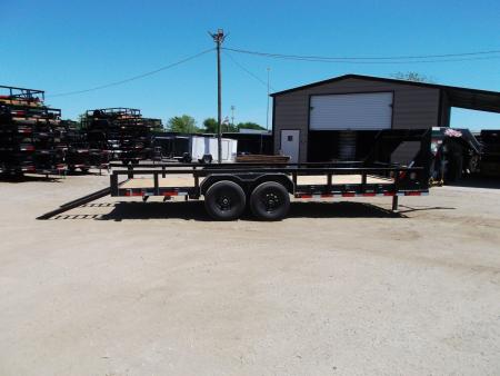 New 2026 Longhorn Trailers 83x20 Gooseneck 14K Utility Trailer / Lowboy Trailer / 7000# Axles / 3" Square Tubing / 5ft Heavy Duty Stow Away Ramps / LED Lights