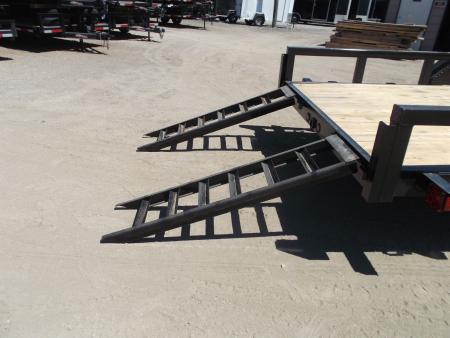 New 2026 Longhorn Trailers 83x20 Gooseneck 14K Utility Trailer / Lowboy Trailer / 7000# Axles / 3" Square Tubing / 5ft Heavy Duty Stow Away Ramps / LED Lights