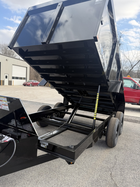 New 2026 BWISE 6x12 10K - 44  Sides Dump Trailer - Black