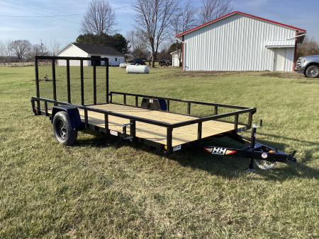 New 2026 H&H Trailers 82x14 Rail Side, 3K Utility Trailer