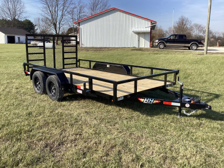 New 2026 H&H 82x14 Rail Side Utility Trailer, 7K GVWR