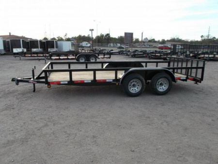 New 2026 Longhorn Trailers 83x16 Tandem Axle Utility Trailer / ATV Trailer / Side by Side Trailer / 2ft Dovetail / 2ft Ramp Gate