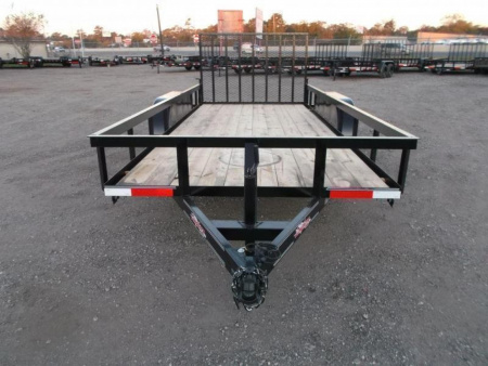 New 2026 Longhorn Trailers 77x14 Tandem Axle Utility Trailer / Lowboy Utility Trailer / 4ft Ramp Gate / LED Lights