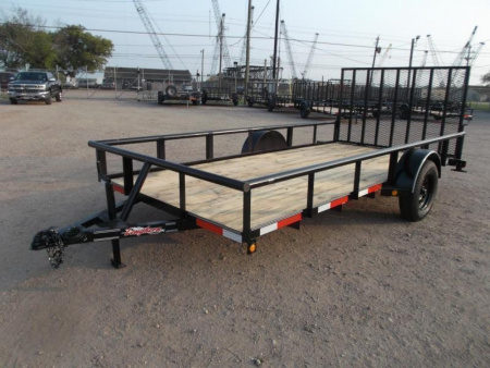 New 2026 Longhorn Trailers 77x14 Single Axle Utility Trailer / Pipetop / 4ft Heavy Duty Ramp Gate