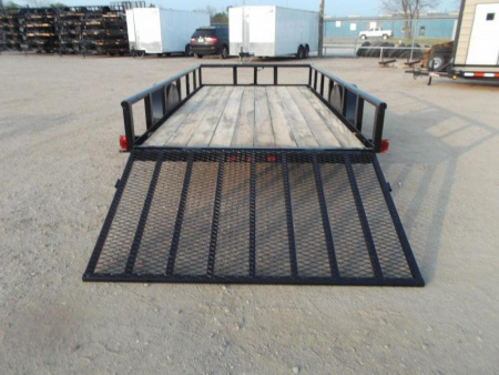 New 2026 Longhorn Trailers 77x14 Single Axle Utility Trailer / Pipetop / 4ft Heavy Duty Ramp Gate