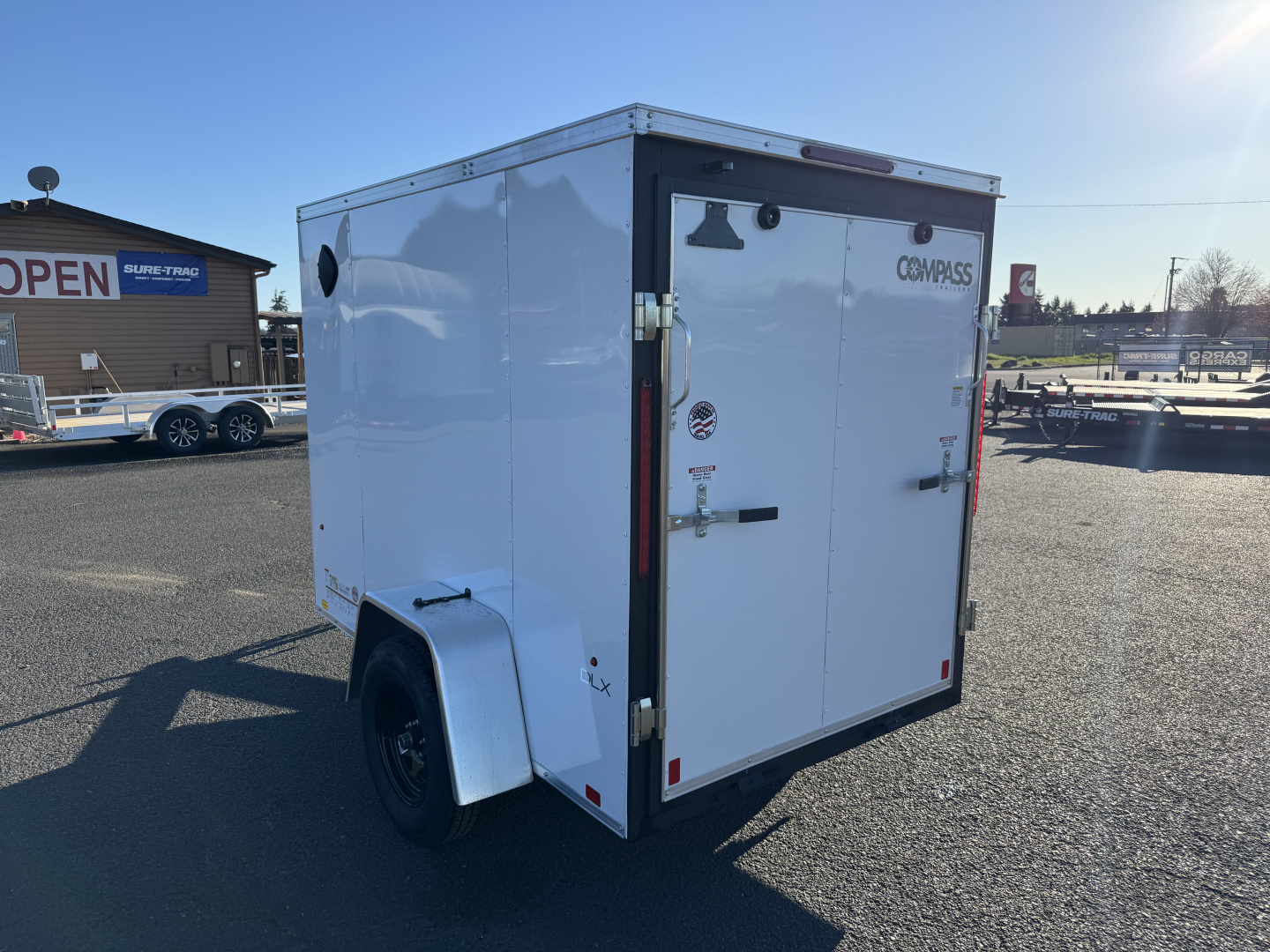 New 2026 Compass 5x8 Enclosed Trailer 3k GVWR