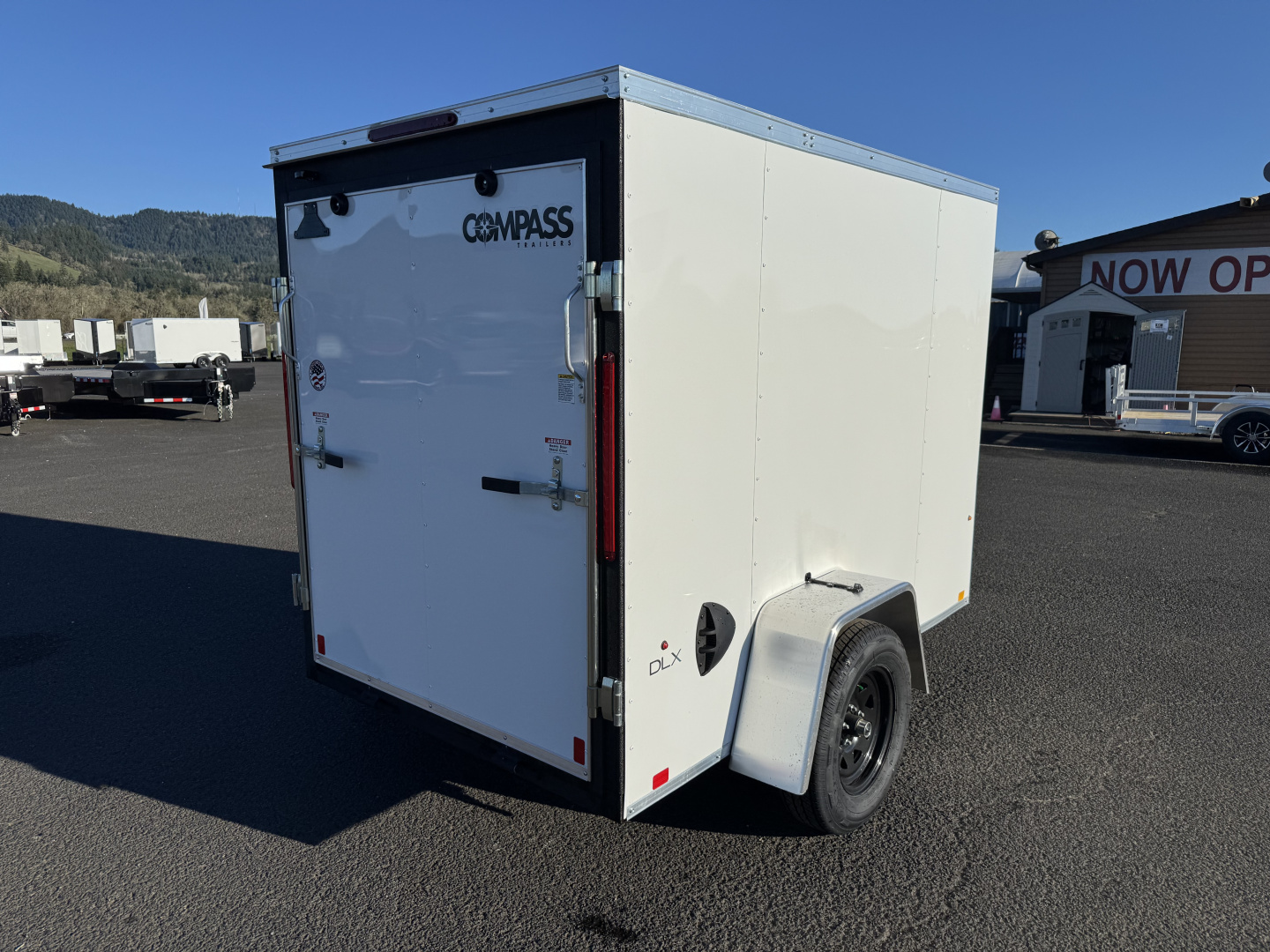 New 2026 Compass 5x8 Enclosed Trailer 3k GVWR