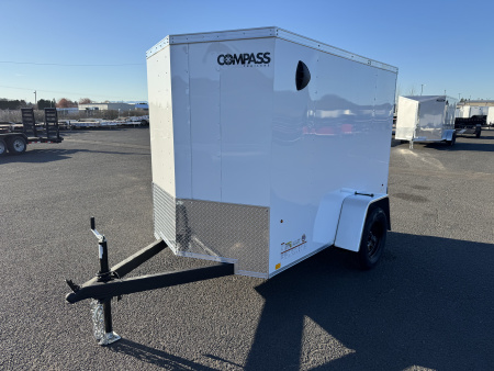 New 2026 Compass 5x8 Enclosed Trailer 3k GVWR
