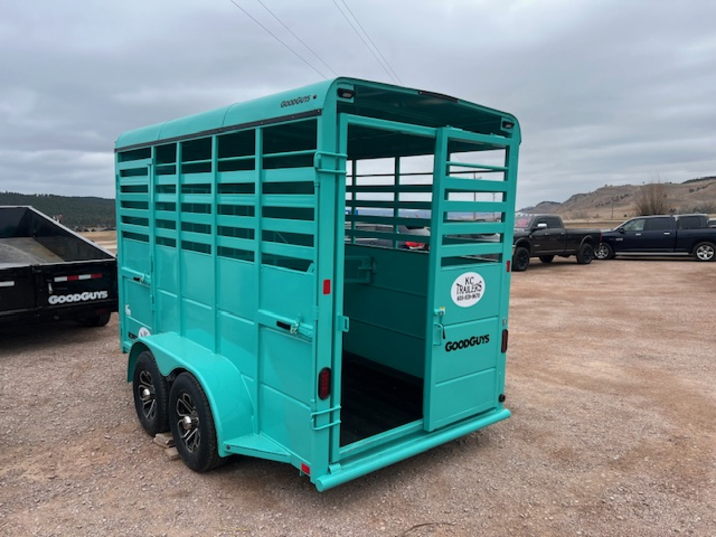 New 2026 Good Guys Trailers 6X14 TWO HORSE TRAILER Stock / Stock Combo Trailer