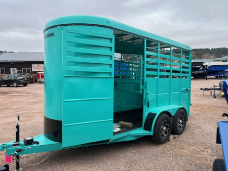 New 2026 Good Guys Trailers 6X14 TWO HORSE TRAILER Stock / Stock Combo Trailer