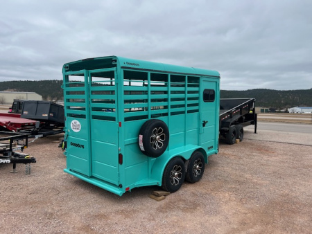 New 2026 Good Guys Trailers 6X14 TWO HORSE TRAILER Stock / Stock Combo Trailer