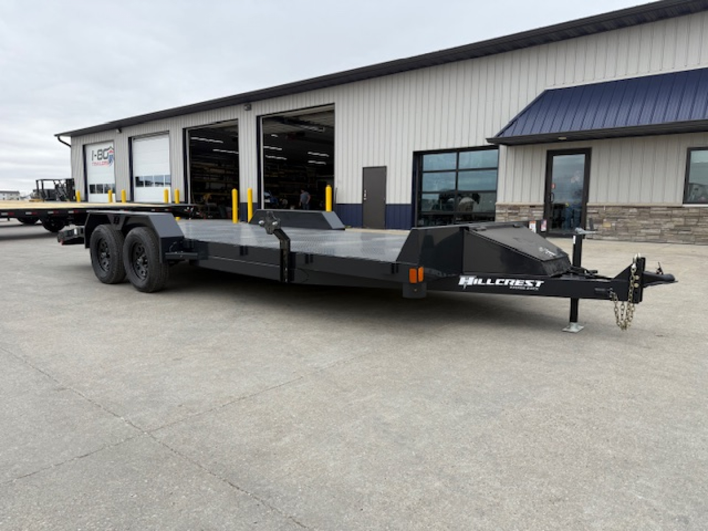 New 2026 Hillcrest Black-Grey 82"x18'+2' 7k Car Hauler Trailer