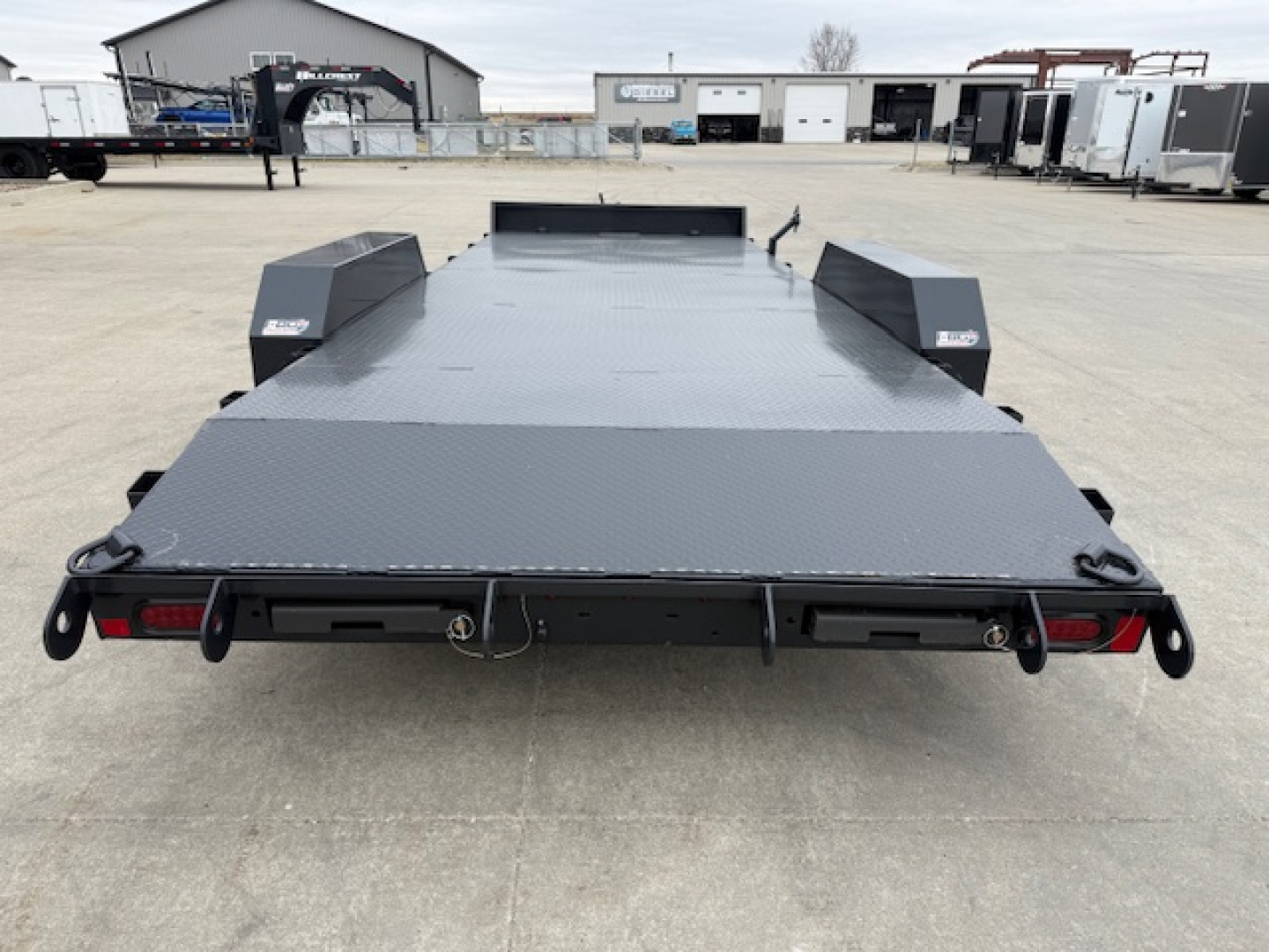 New 2026 Hillcrest Black-Grey 82"x18'+2' 7k Car Hauler Trailer