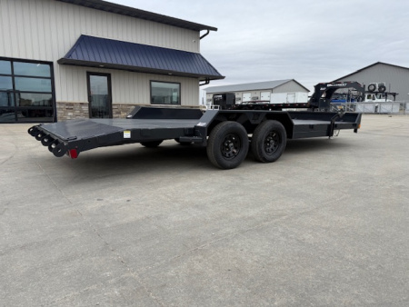 New 2026 Hillcrest Black-Grey 82"x18'+2' 7k Car Hauler Trailer