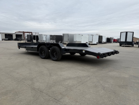 New 2026 Hillcrest Black-Grey 82"x18'+2' 7k Car Hauler Trailer