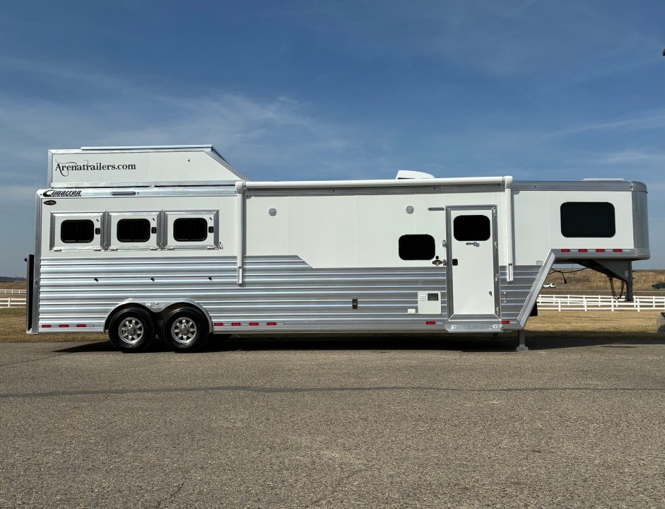 New 2026 Cimarron 3H 12'6" Trail Boss Conversions LQ Horse Trailer