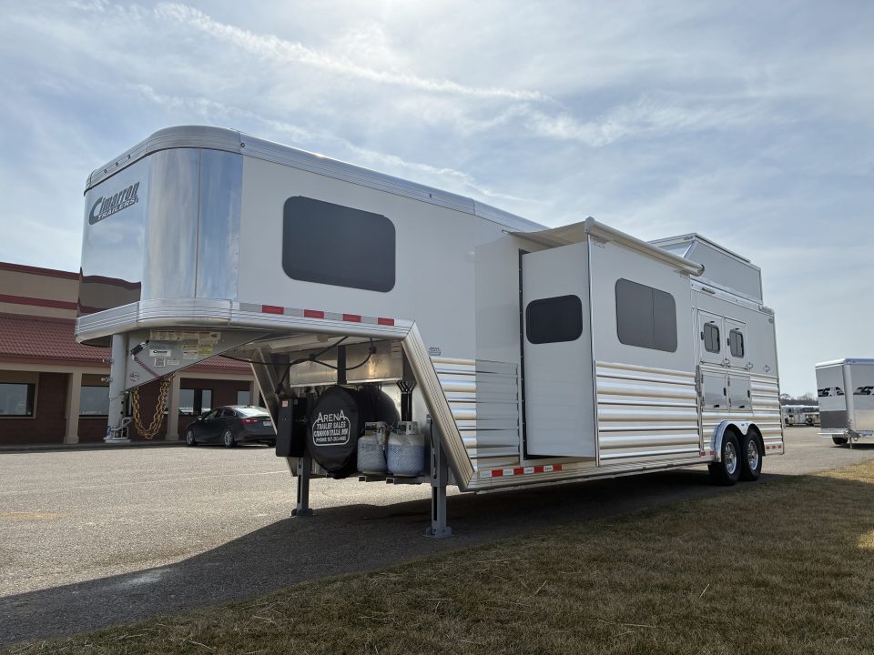 New 2026 Cimarron 3H 12'6" Trail Boss Conversions LQ Horse Trailer