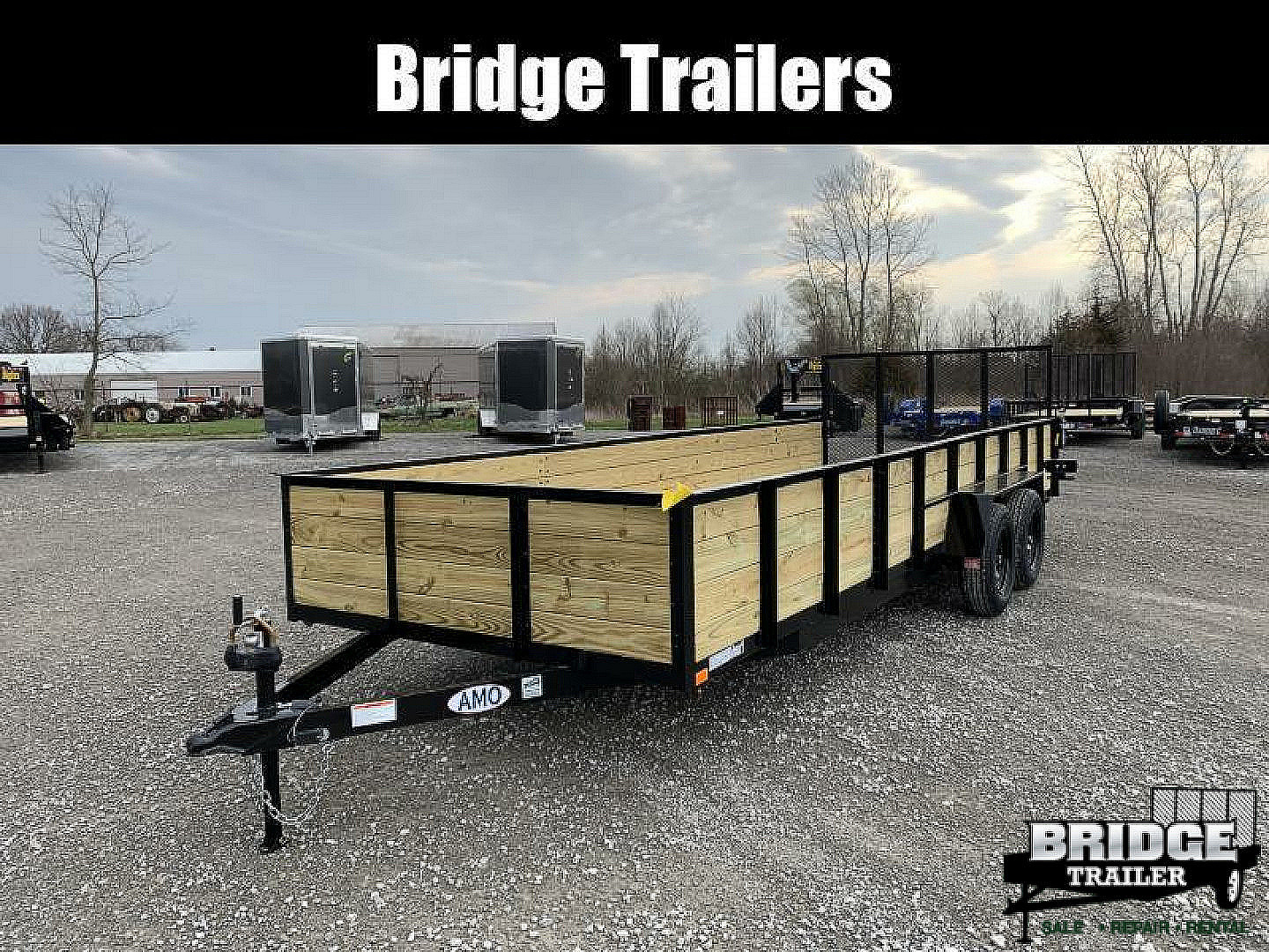 New 2026 AMO A9620TBXWGN (82" x 20') 7K Tandem Highside Utility Trailer