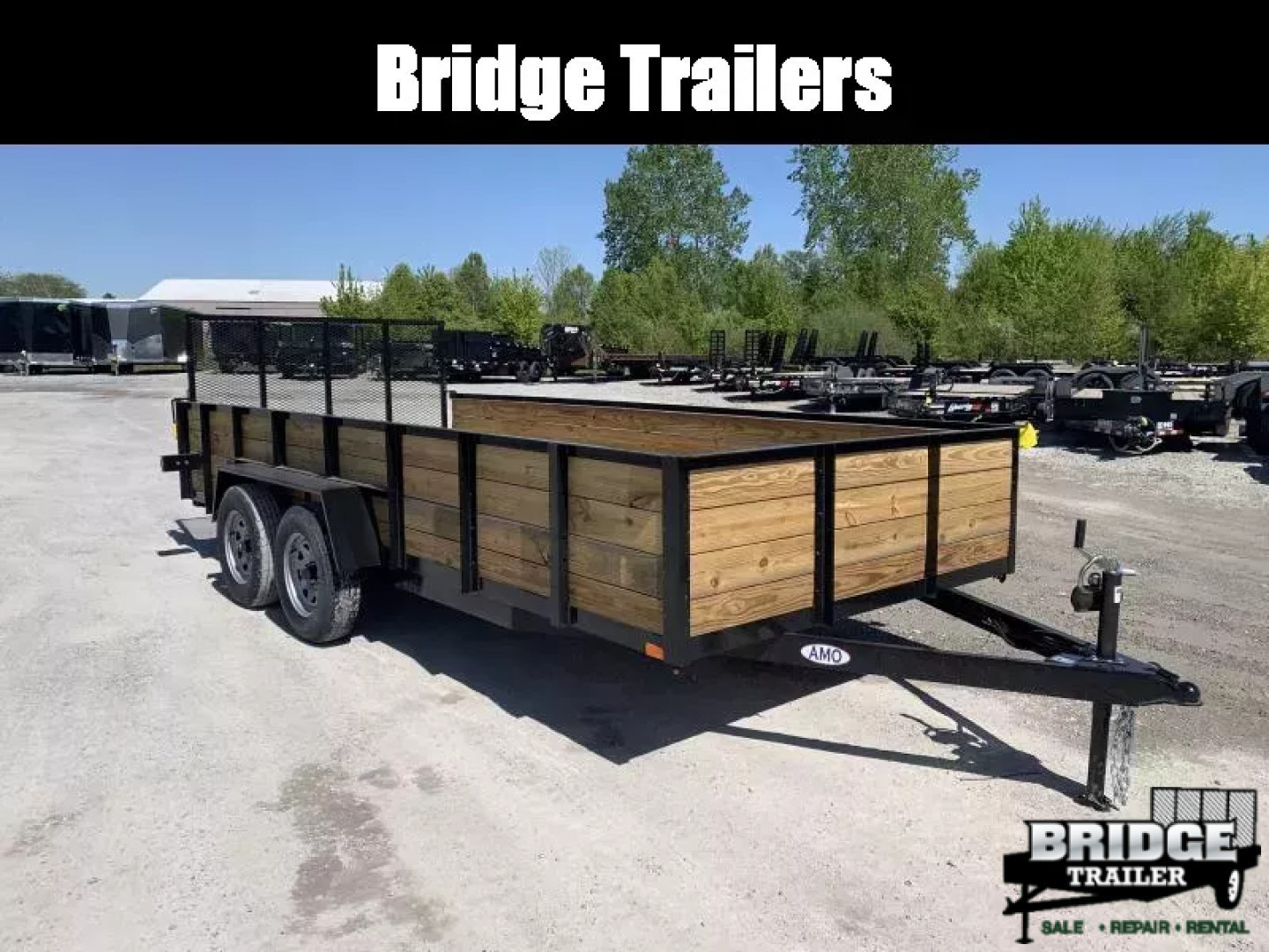 New 2026 AMO A9616TBXGWN (82" x 16') 7K Tandem Highside Utility Trailer
