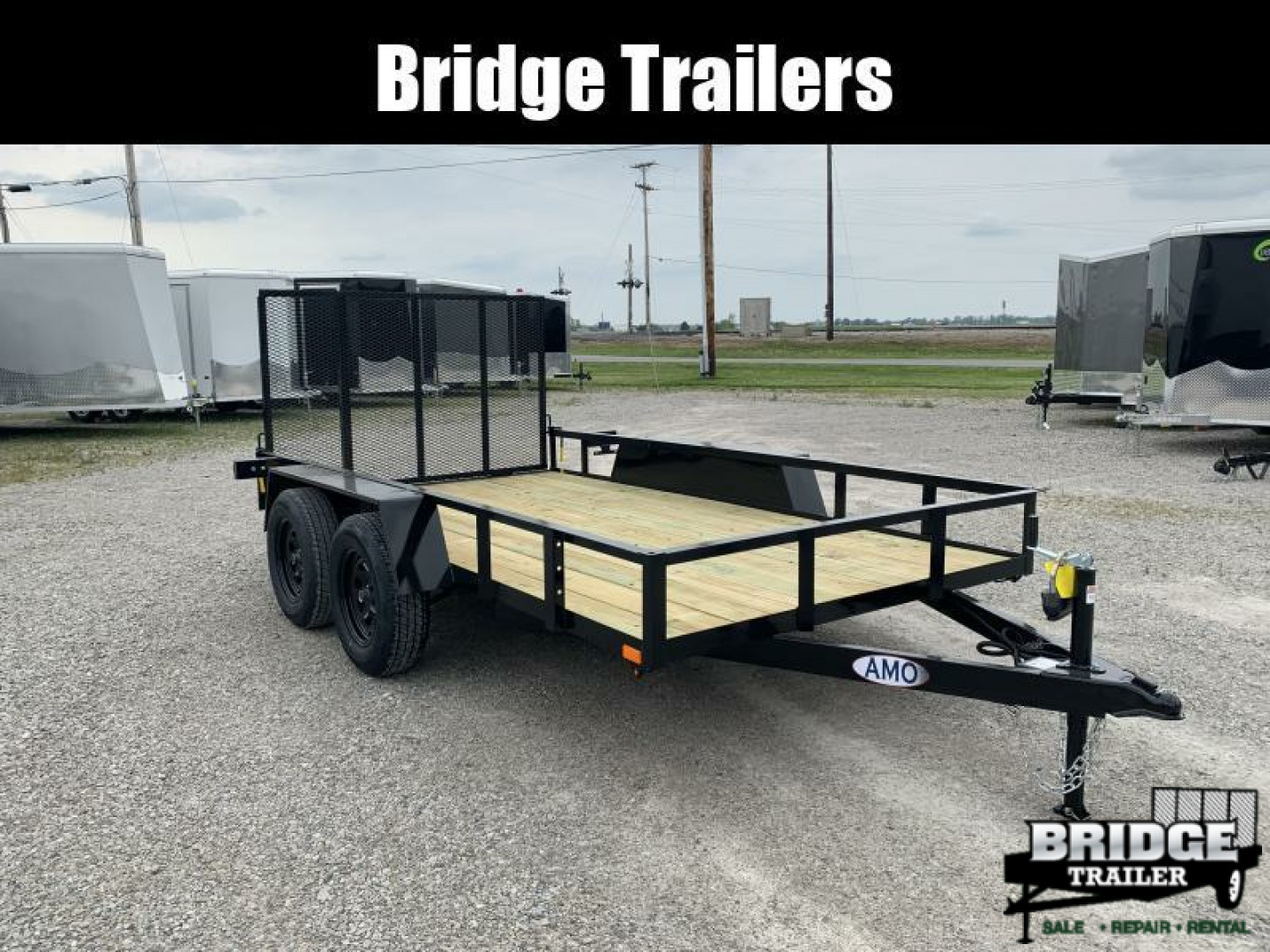 New 2026 AMO AL12TB (76" X 12') 7K Landscape Utility Trailer