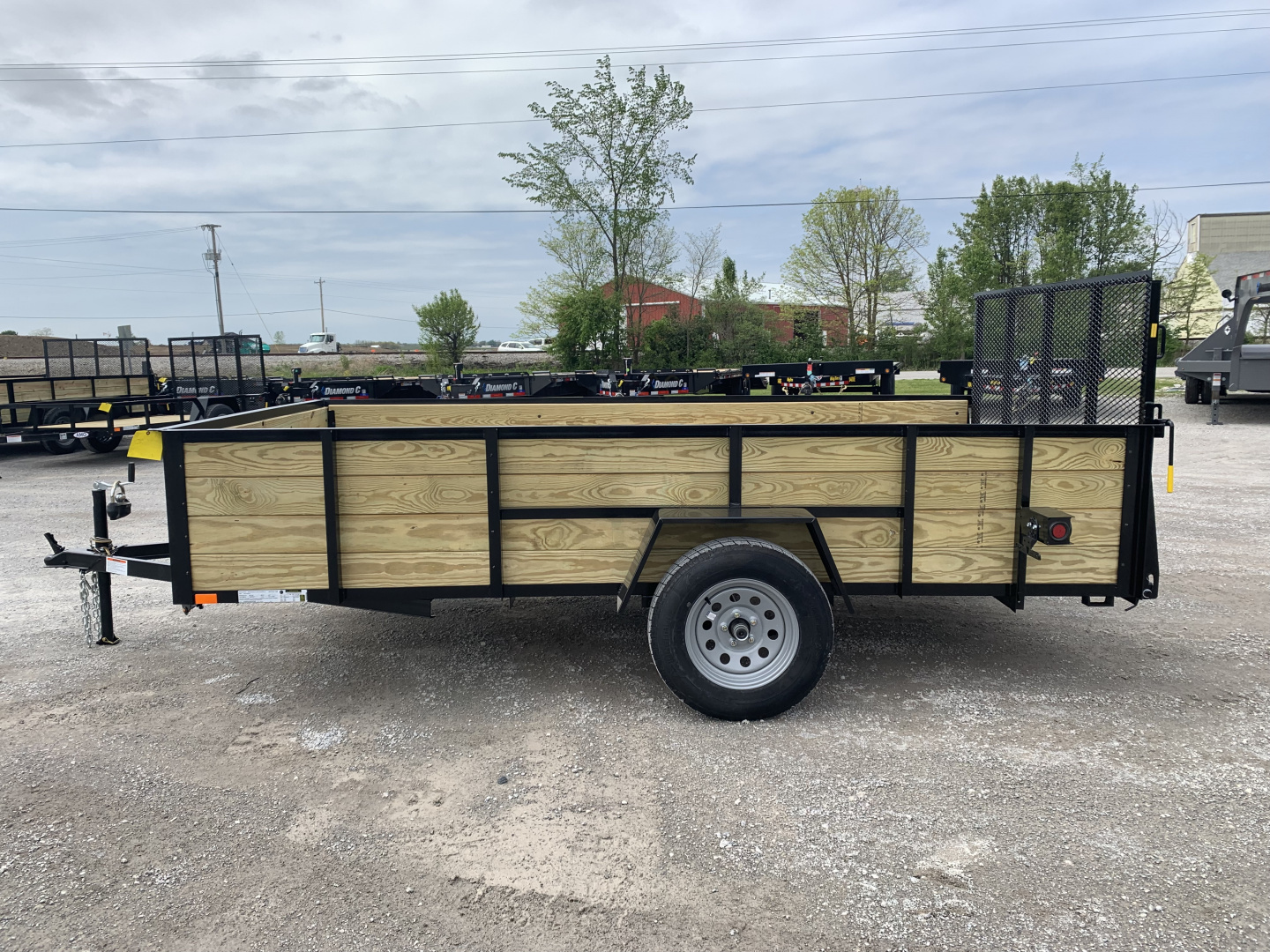 New 2026 AMO A9612WG (76" x 12') 2.9K Wood Side Utility Trailer
