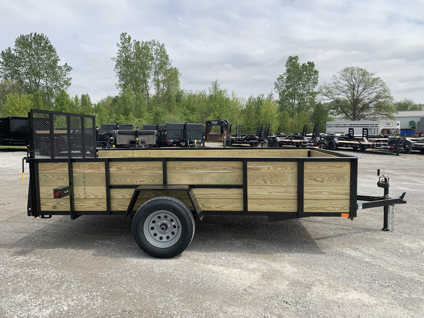 New 2026 AMO A9612WG (76" x 12') 2.9K Wood Side Utility Trailer