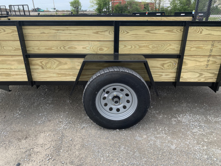 New 2026 AMO A9612WG (76" x 12') 2.9K Wood Side Utility Trailer