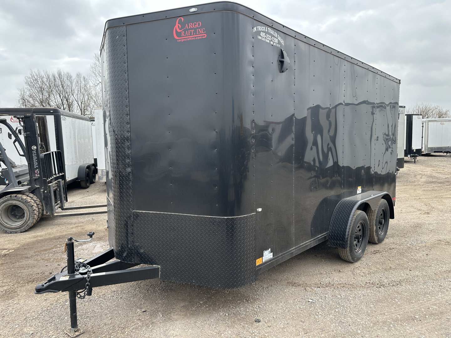 New 2025 Cargo Craft 7'x16'x7'tall Elite V Nose Sport with ramp door, black/black out Cargo / Enclosed Trailer