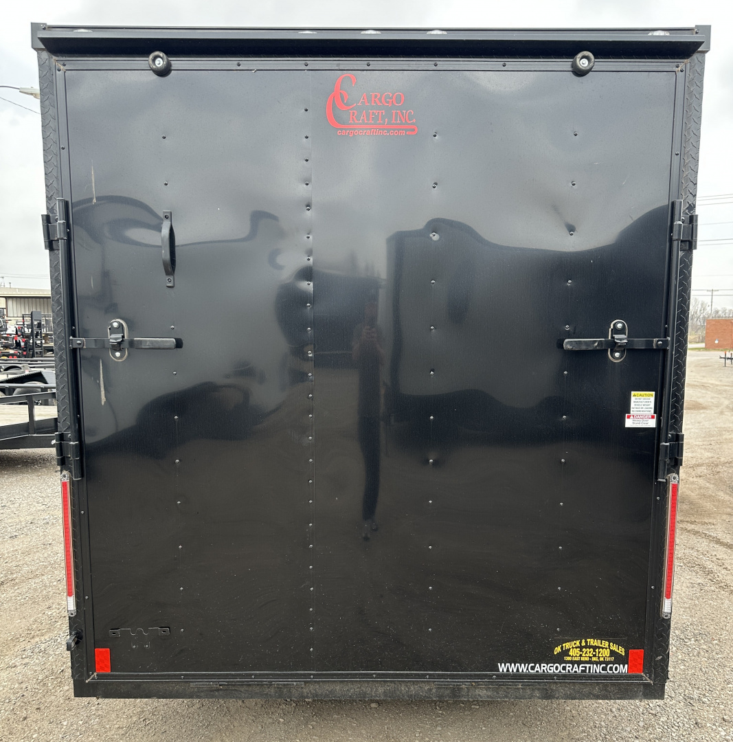 New 2025 Cargo Craft 7'x16'x7'tall Elite V Nose Sport with ramp door, black/black out Cargo / Enclosed Trailer