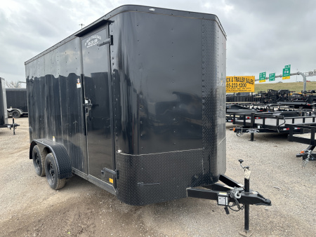 New 2025 Cargo Craft 7'x16'x7'tall Elite V Nose Sport with ramp door, black/black out Cargo / Enclosed Trailer