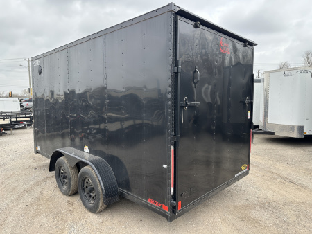 New 2025 Cargo Craft 7'x16'x7'tall Elite V Nose Sport with ramp door, black/black out Cargo / Enclosed Trailer