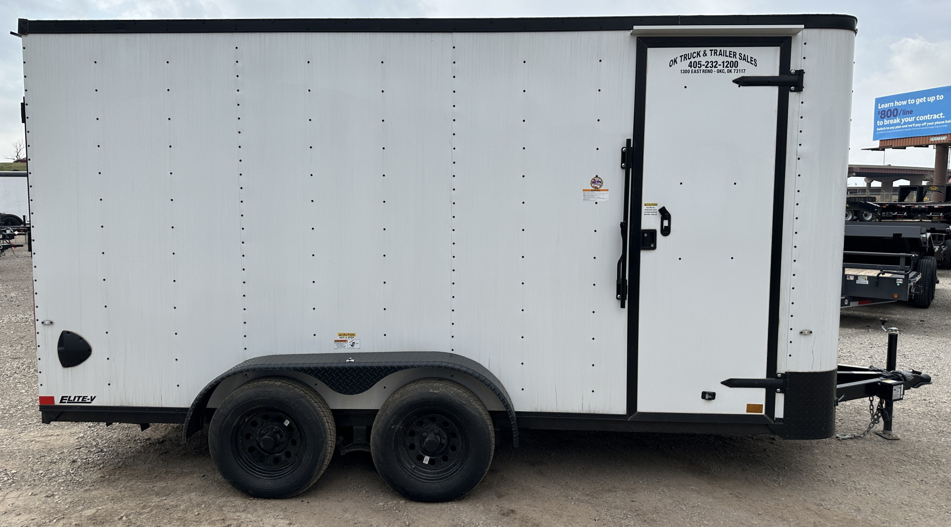 New 2025 Cargo Craft 7'x16'x7'tall, Elite V Nose with a ramp door & white/black out Cargo / Enclosed Trailer