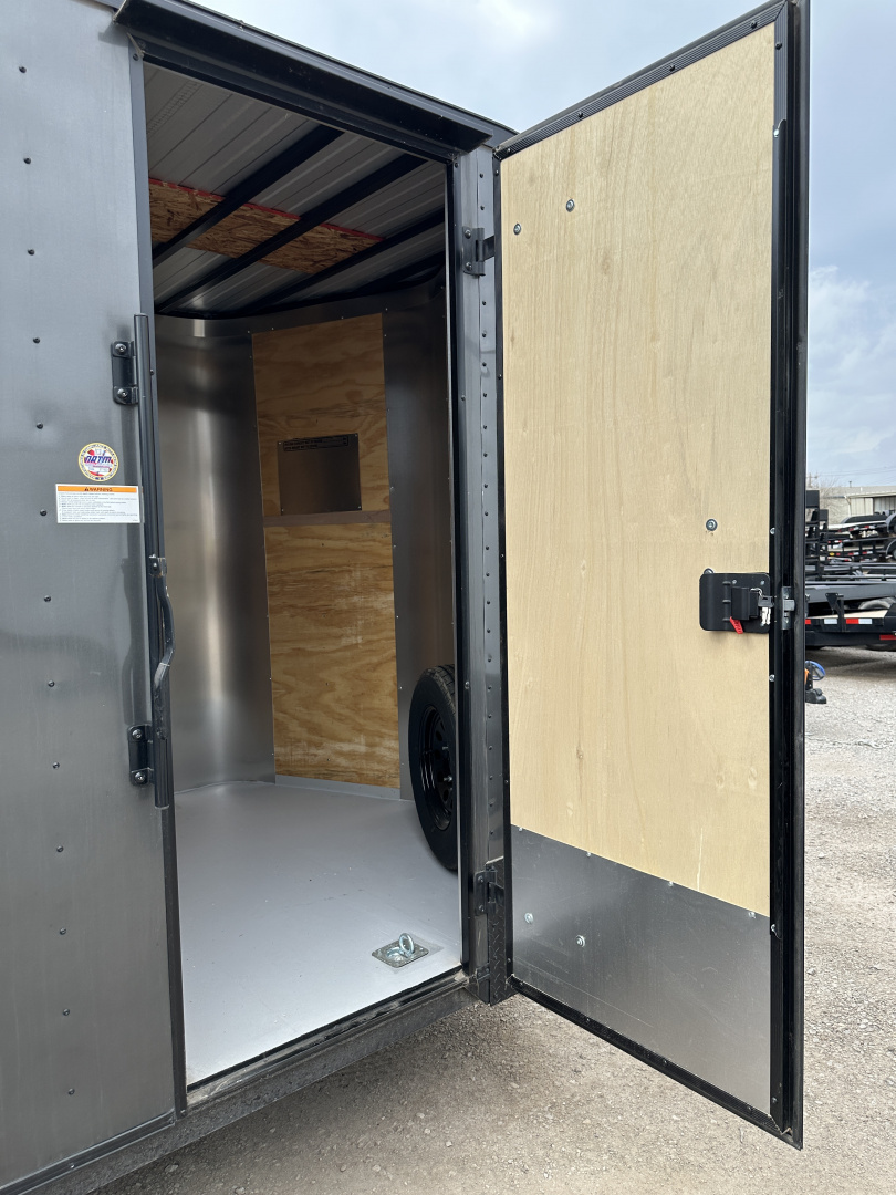New 2025 Cargo Craft 7'x16'x7'tall Elite V Nose Sport with ramp in Charcoal / Black out Cargo / Enclosed Trailer