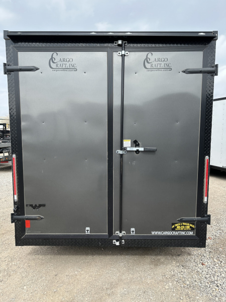 New 2025 Cargo Craft 7'x16'x7'tall Elite V Nose Sport with ramp in Charcoal / Black out Cargo / Enclosed Trailer
