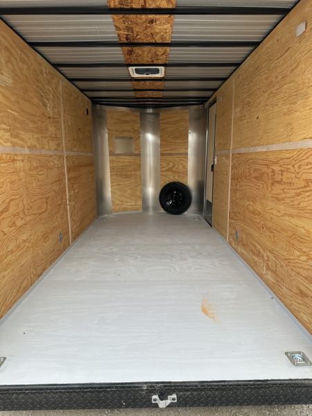 New 2025 Cargo Craft 7'x16'x7'tall Elite V Nose Sport with ramp in Charcoal / Black out Cargo / Enclosed Trailer