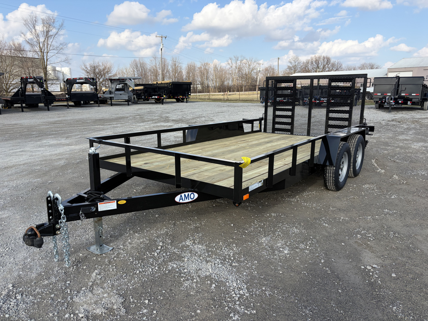 New 2026 AMO AL14TBXW (82" X 14') 7K Heavy Duty Landscape Utility Trailer