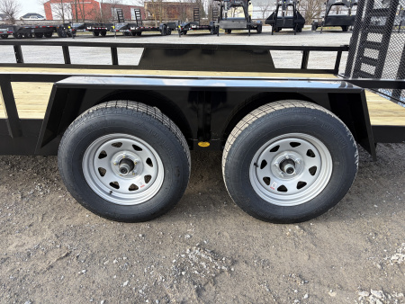 New 2026 AMO AL14TBXW (82" X 14') 7K Heavy Duty Landscape Utility Trailer