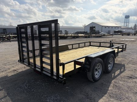 New 2026 AMO AL14TBXW (82" X 14') 7K Heavy Duty Landscape Utility Trailer