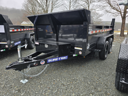 New 2026 Sure-Trac 6x10 7K Dump Trailer- Ramps- Combo Gate- Spare Tire Carrier- Integrated Tarp Mount