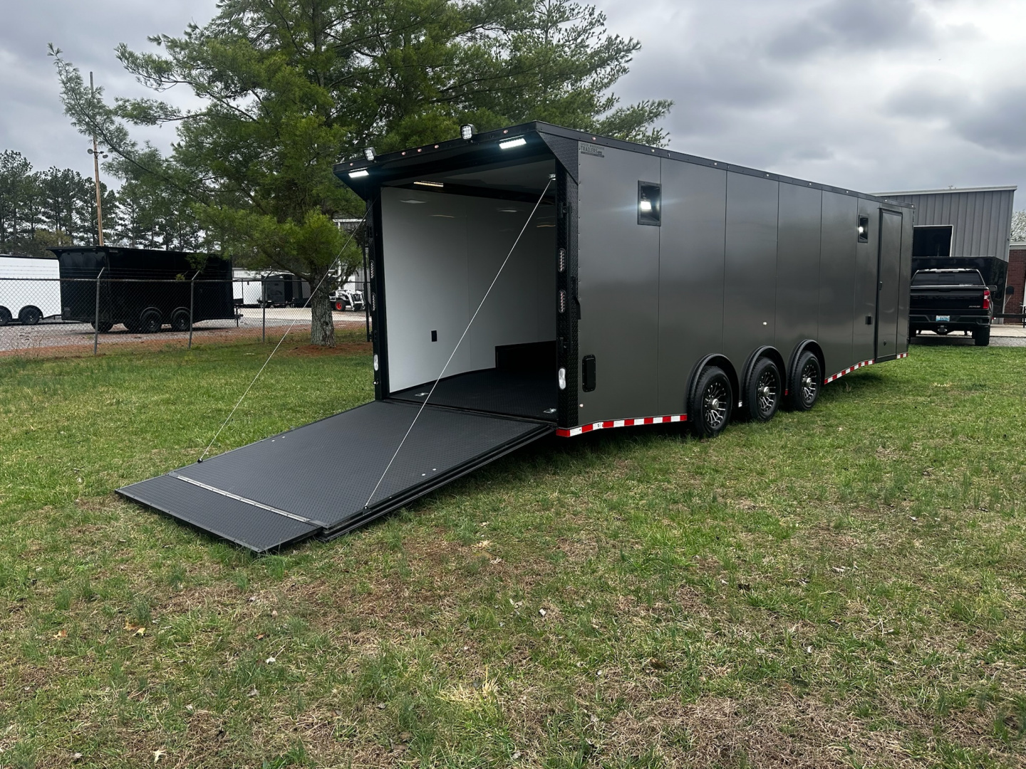 New 2026 Rock Solid Cargo 8.5x28 Race Trailer -Finished Interior-7000LB Triple Torsion-Heavy Duty Ramp